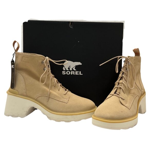 Sorel Hi-Line Heel Lace Boots Color: Ceramic Size: 10.5 - Picture 1 of 8
